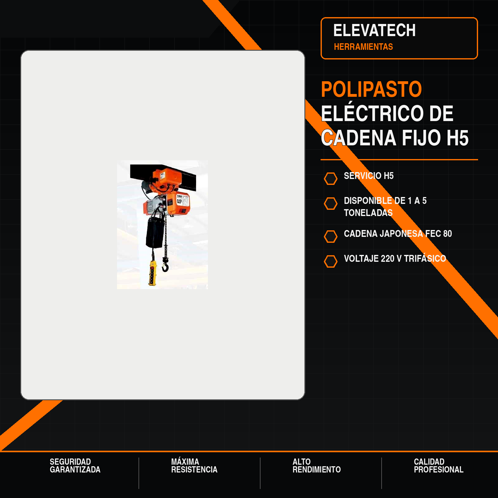 Polipasto eléctrico de cadena fija