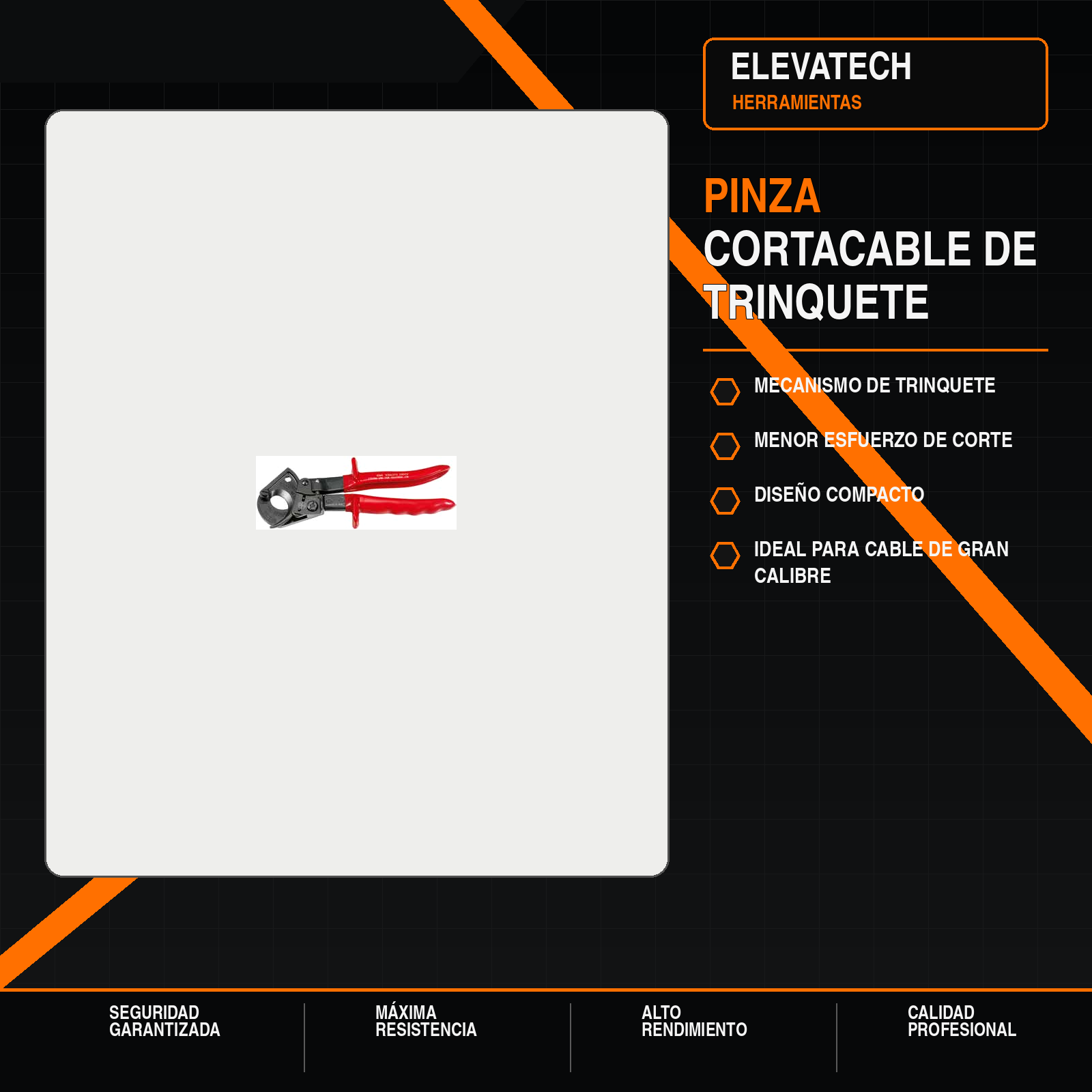 Pinza corta cable de trinquete